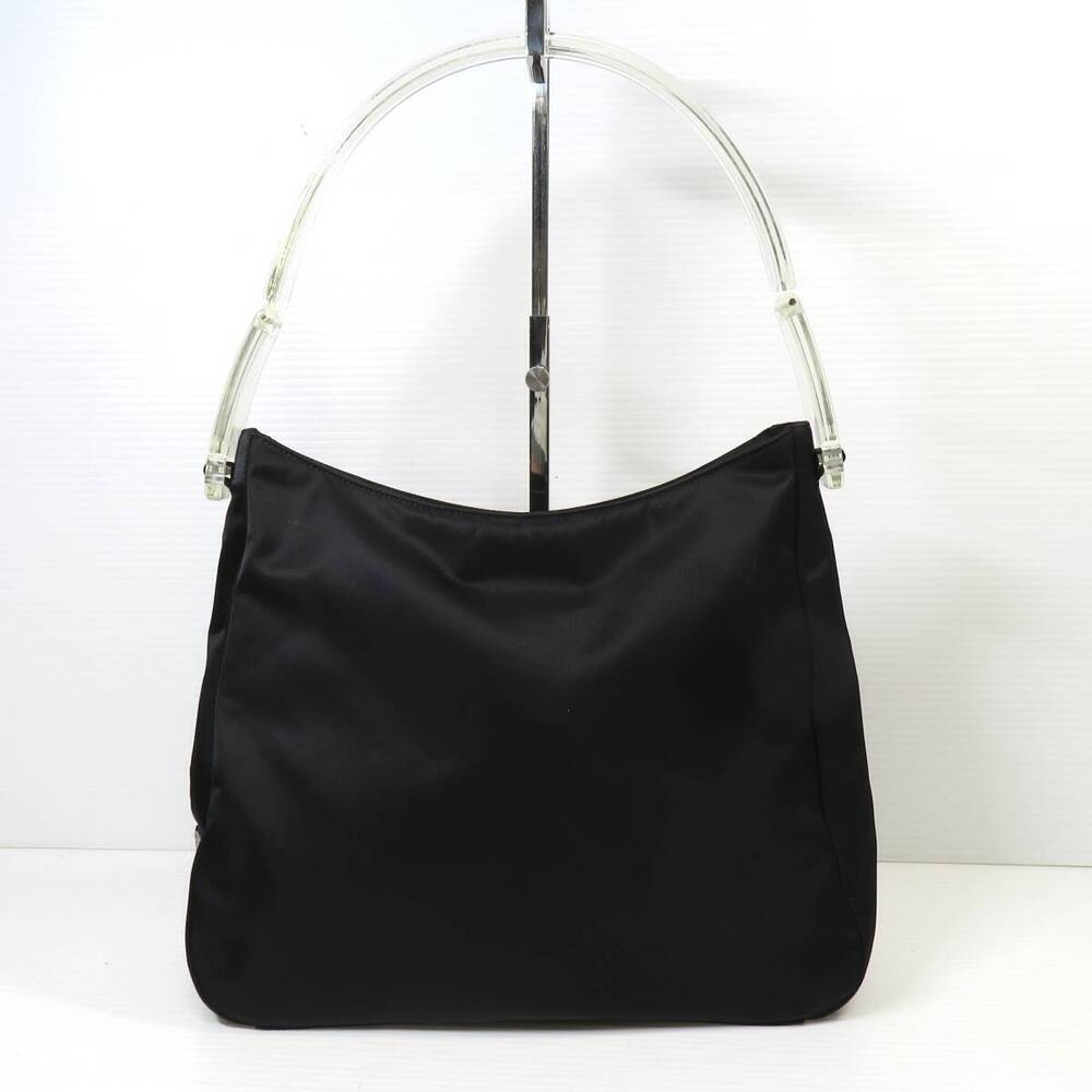 Prada Tessuto bag 2000s distinctive clear acrylic handle